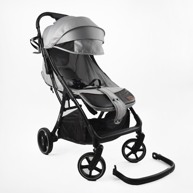 Дитяча прогулянкова Коляска JOY "Geneva" (GN-64493) срібна, футкавер, підсклянник, телескопічна ручка