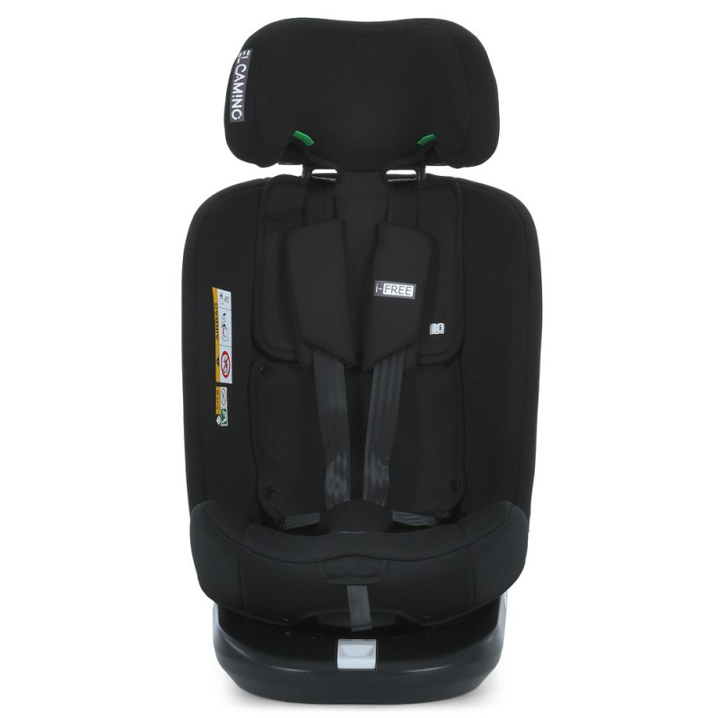 Дитяче автокрісло El Camino i-Free (ME 1187 Black) i-Size R129, фаза 1,2 (40-150 см) top tether, isofix