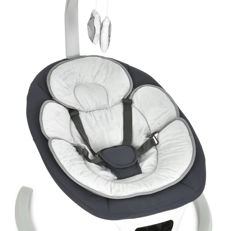 Дитячий Заколисуючий центр EL CAMINO SOUL (ME 1175 Medium Gray) пульт, таймер, 12 мелодій, Bluetooth, APP