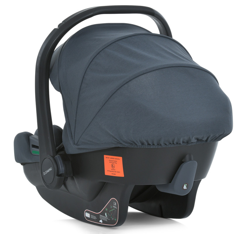 Автокрісло дитяче EL CAMINO i-KEEP (ME 1186 Melange Midnight Gray) зріст дитини 40-87см