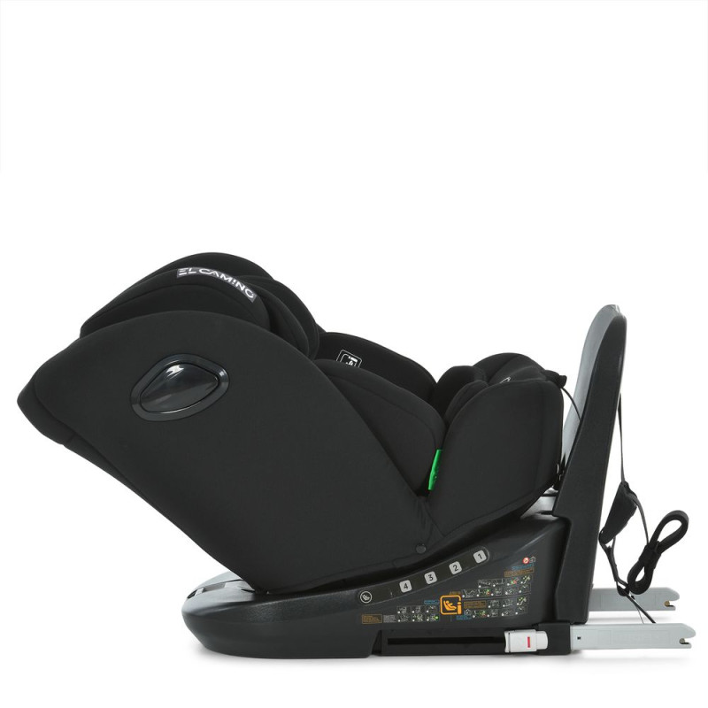 Дитяче автокрісло El Camino i-Free (ME 1187 Black) i-Size R129, фаза 1,2 (40-150 см) top tether, isofix