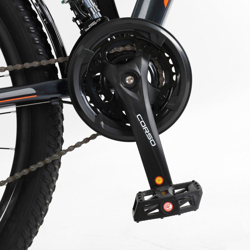 Велосипед Спортивний Corso «Fisher» 29 дюймів (FS-83260) рама сталева 21``, обладнання Shimano 21 швидкість, зібран на 75%