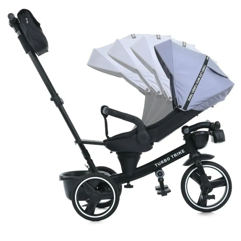 Дитячий триколісний Велосипед TURBOTRIKE (MT 1002-1 Smart Grey) поворотне сидіння