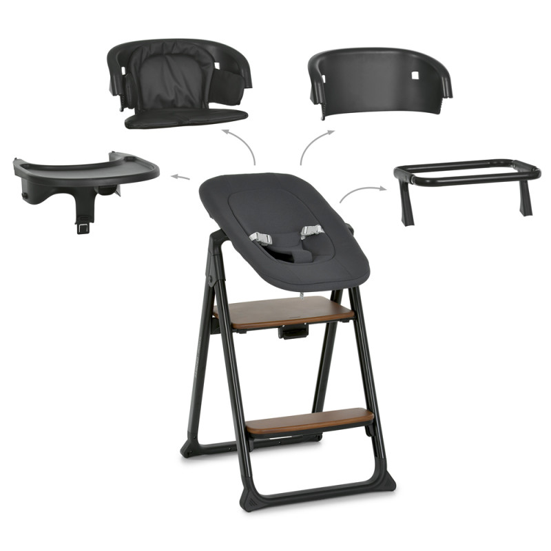 Дитячий Стільчик для годування EL CAMINO GROWEE 4в1 (ME 1222 Black)