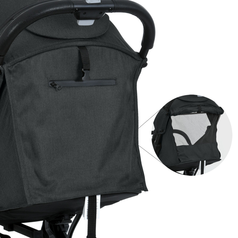 Дитяча прогулянкова Коляска BAMBI FLASH (M 5727-1 Almost Black) алюміній