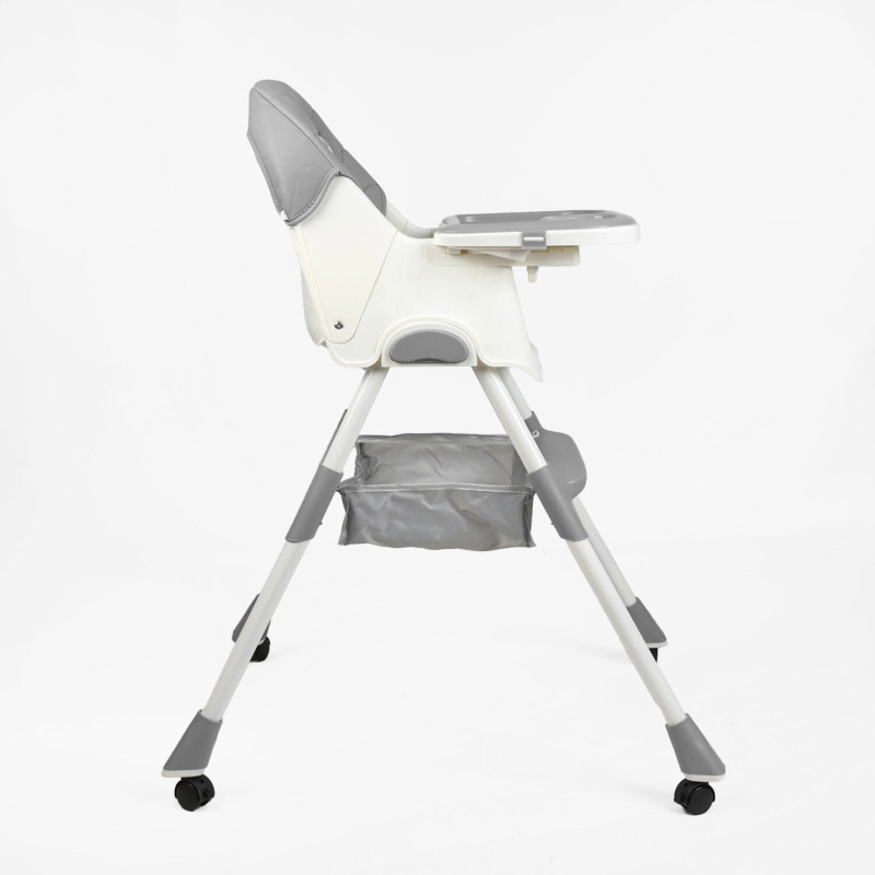 Дитячий Стільчик для годування Toti (TL-51609) сталева конструкція, матеріал тканини PU, знімний столик, опускна спинка, 4 колеса
