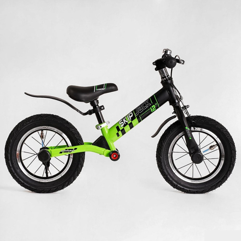 Дитячий Велобіг Corso "Skip Jack" (95112) ЧОРНО-ЗЕЛЕНИЙ
