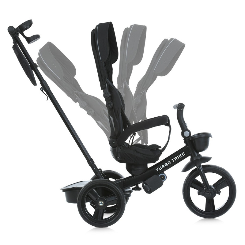 Дитячий триколісний Велосипед TURBOTRIKE (MT 1001-1 Elegant Black) поворотне сидіння