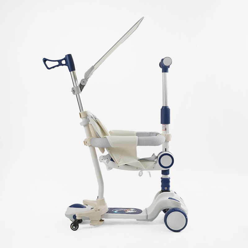 Дитячий триколісний Самокат 5в1 "Skyper" (FJ-59060) світло, укр. озвучка, з дод. колесами