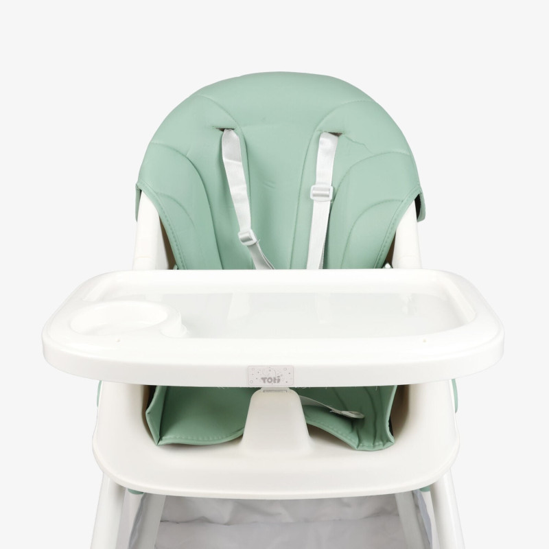Дитячий Стільчик для годування Toti (TL-30794) сталева конструкція, матеріал тканини PU, знімний столик, опускна спинка, 4 колеса